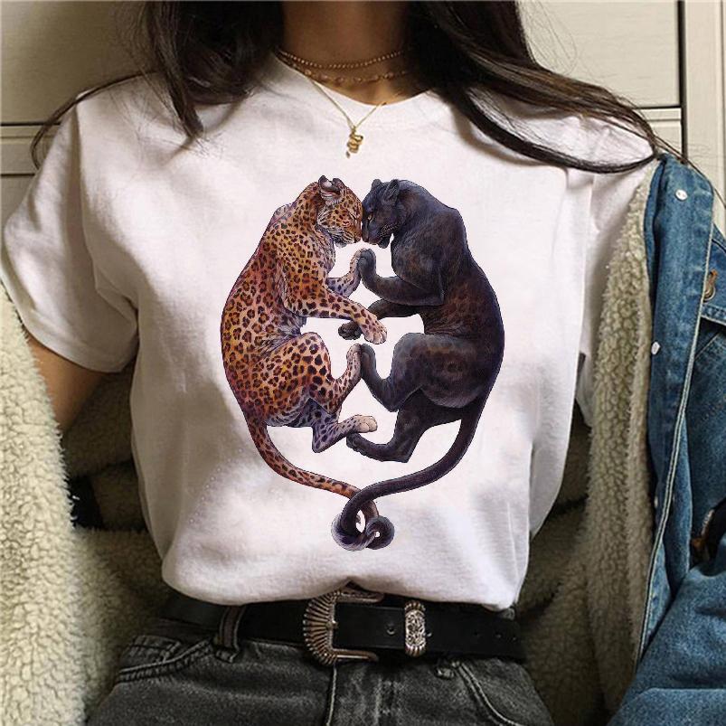 Футболки, топ для женщин, акварельный тигровый принт, 90-е годы, повседневная женская футболка с принтом, женская футболка с рисунком, женская футболка для девочек