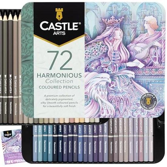 Castle Art Supplies 72 Colored Pencils - Calm Relaxing Palette