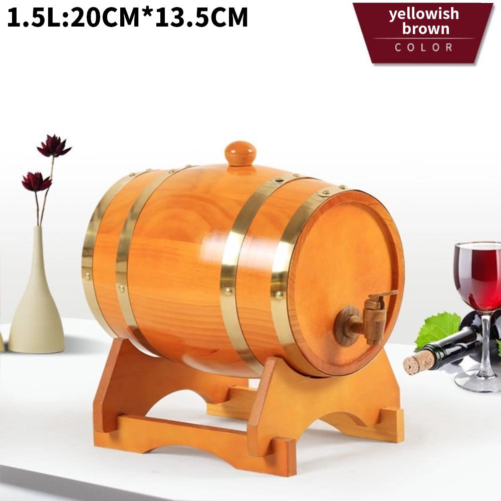 Домашнее пивоваренное деревянное винное бочонок сосновое пивоваренное оборудование для красного вина пивной бочонок кран дозатор ромовый горшок виски вино своими руками 1,5/3 л барный инструмент
