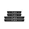 KLYE5 New Carbon Fiber Car Door Sill Sticker Threshold Side Anti Scratch Sticker For Ford FLEX Logo Waterproof Decal Car Accessories