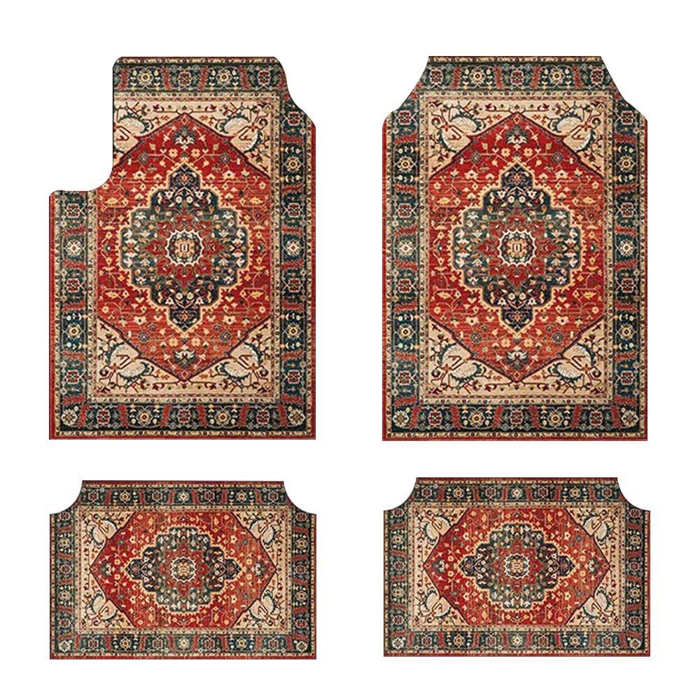 4 шт./компл. Сверхпрочные автомобильные коврики Богемные автомобильные аксессуары Прочный автомобильный ковер для передних и задних сидений