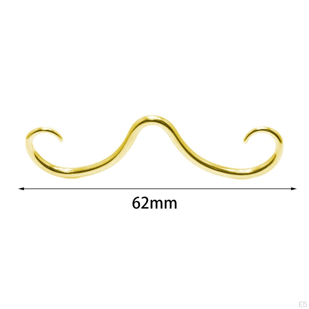 Классическое кольцо в носу с усами для особых случаев