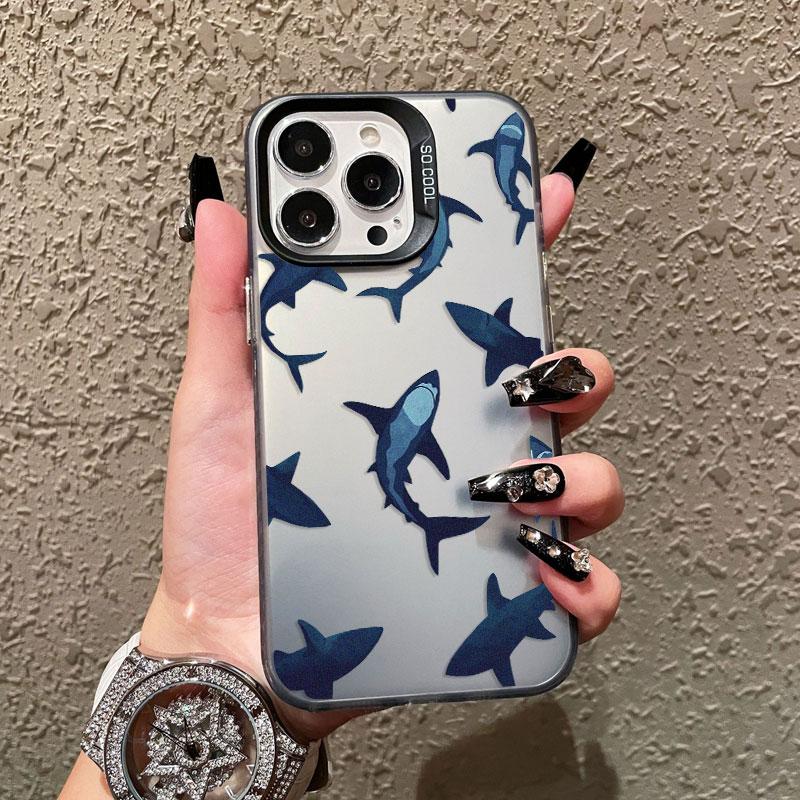 Лазерный чехол для телефона с акулами в группах для iPhone 13 11 12 Pro Max Mini 16 15 14 Pro Max Plus Ударопрочные защитные задние крышки