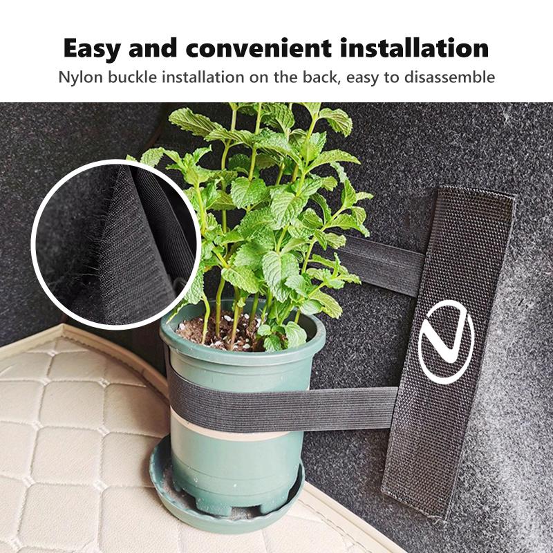 AHC4 Car Interior Organizer Back Rear Trunk Storage Mesh Fixed Straps For Lexus UX250h RX450h RX300 GX470 CT200h RX400h NX300h RX350