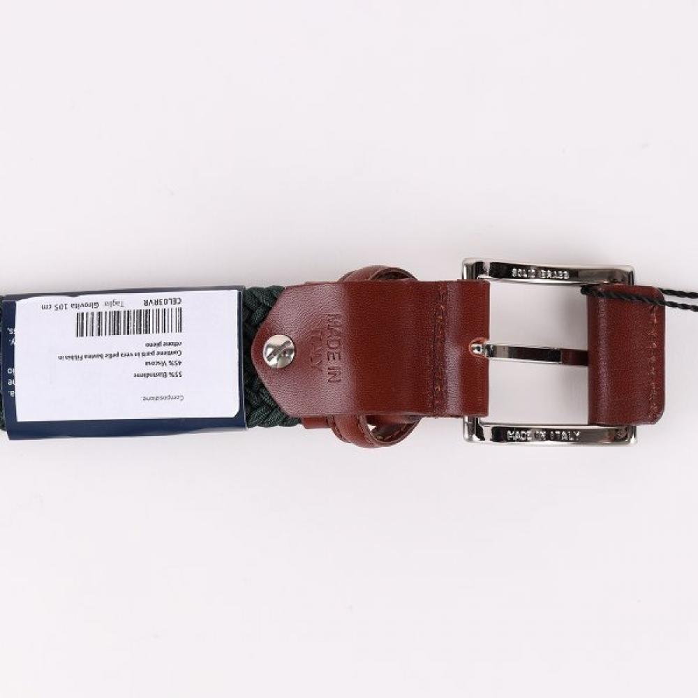 Il Moro Итальянский эластичный мужской S ремень Зеленый Cel03rvr