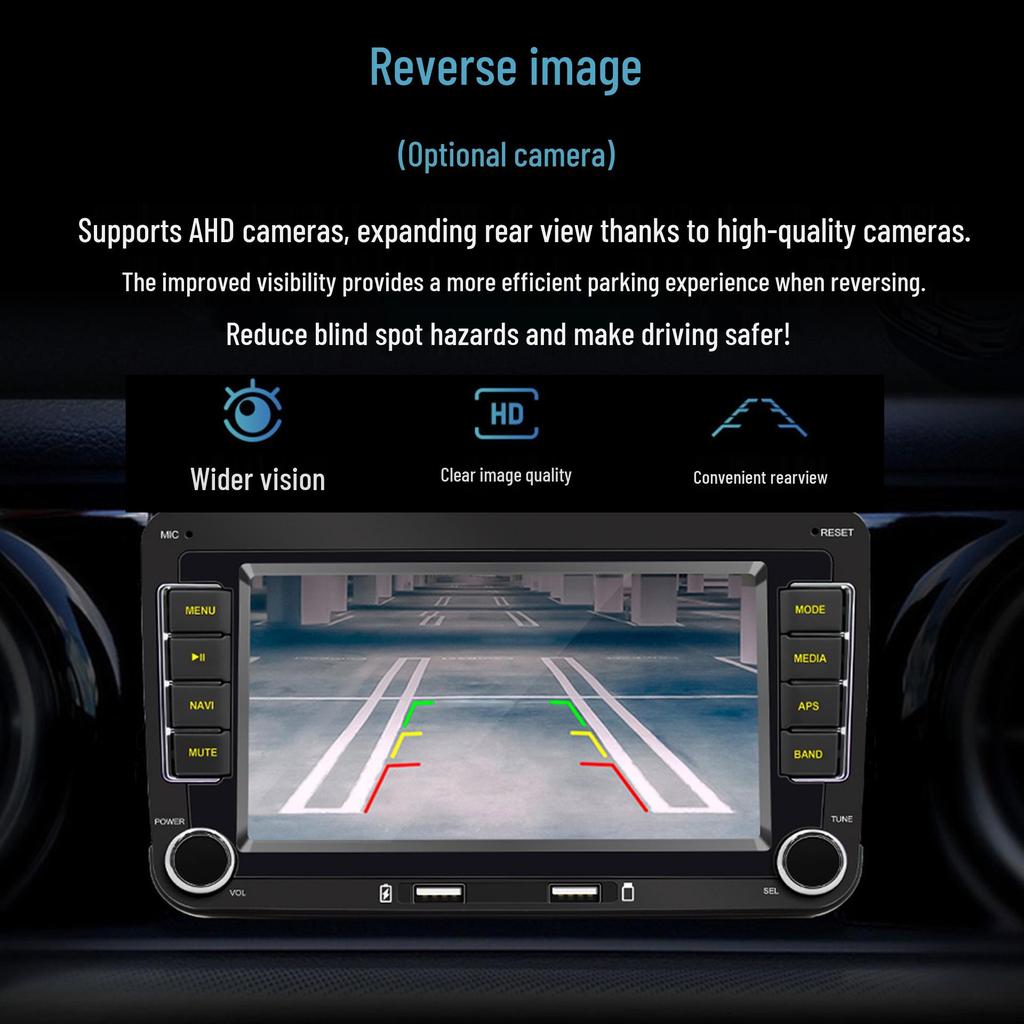 7-дюймовый MP5 плеер для автомобиля с двойным чипом, Bluetooth, Android Auto, беспроводным CarPlay и GPS-навигацией