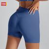 Sports Shorts European and American Contrasting Colors Without Embarrassment Line High Waist Tight Nude Peach Hip-lifting Fitness Yoga Pants