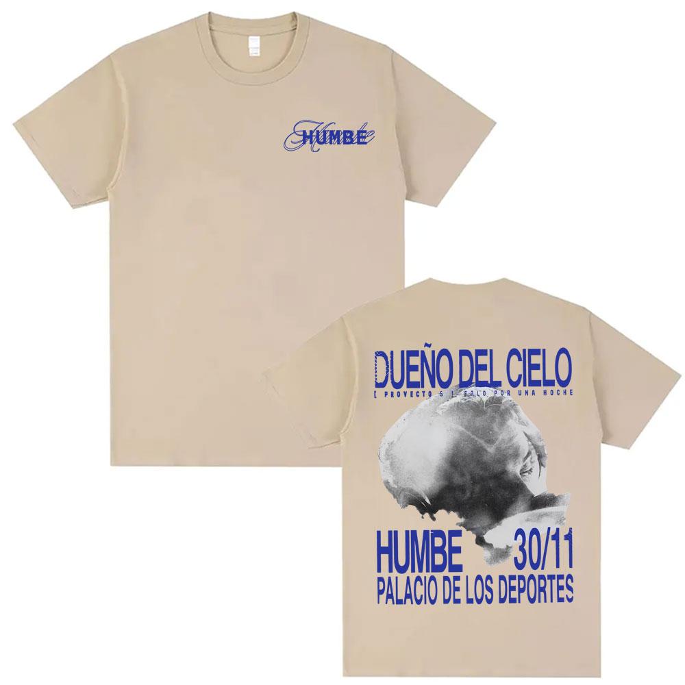 HUMBE DUEÑO DEL CIELO 2026 New Album T Shirts Mens Clothing Fashion High Street Tshirts Summer Classic Short Sleeve Tshirt