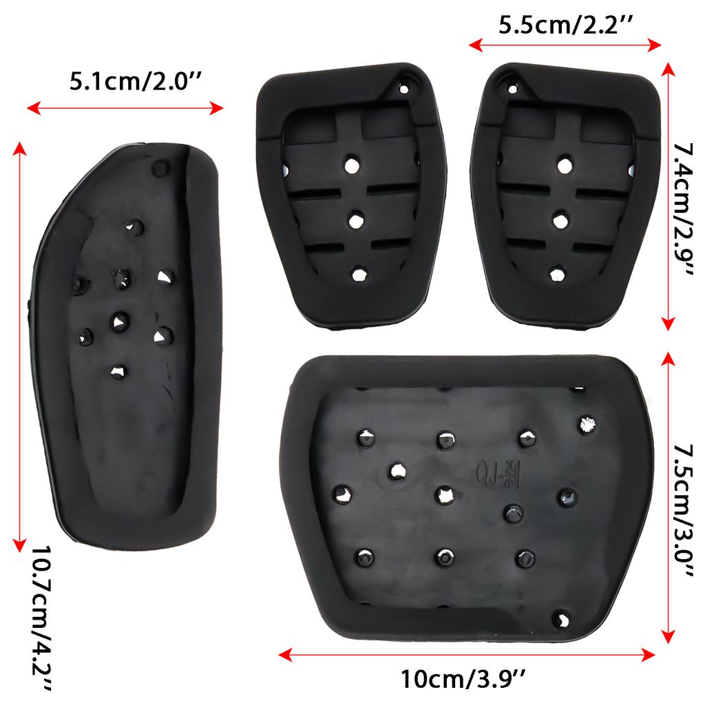 NonSlip AT MT Gas Brake Foot Pedal Pad Cover Kit For Nissan Qashqai J11 X-trail T32 Rogue Sport For Renault Kadjar Koleos QM6