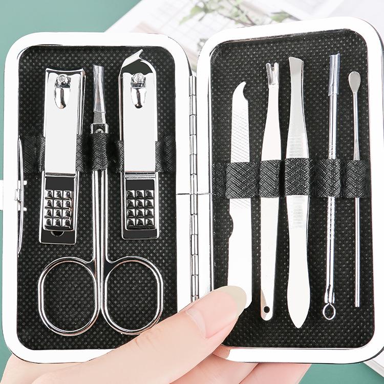 8-Piece Leather Nail Clipper Set: Multi-functional Manicure & Pedicure Tools Gift Set