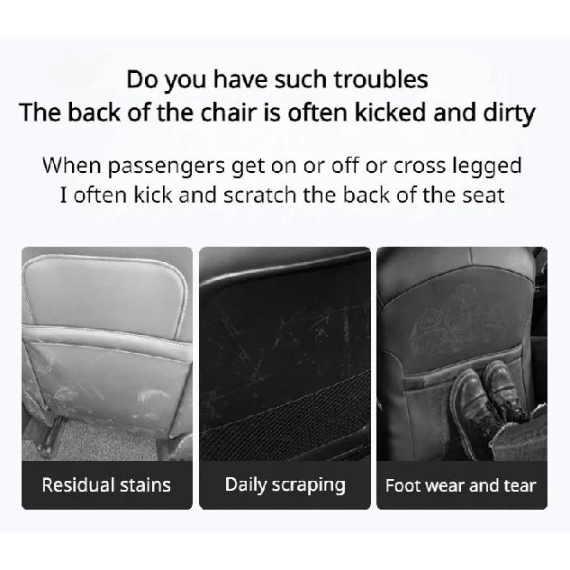 For Tesla Model3 Highland/Model Juniper 2025 Seat Kick Pad Leather Back Anti Kick Protectors Cover Mats Seatback Pad Accessories