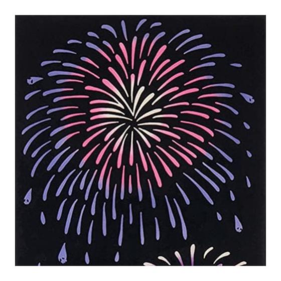 Miyamoto-Towel Kenema Tenugui Hand Towel, Bone Sake Fireworks, 35x90cm, Made in Japan