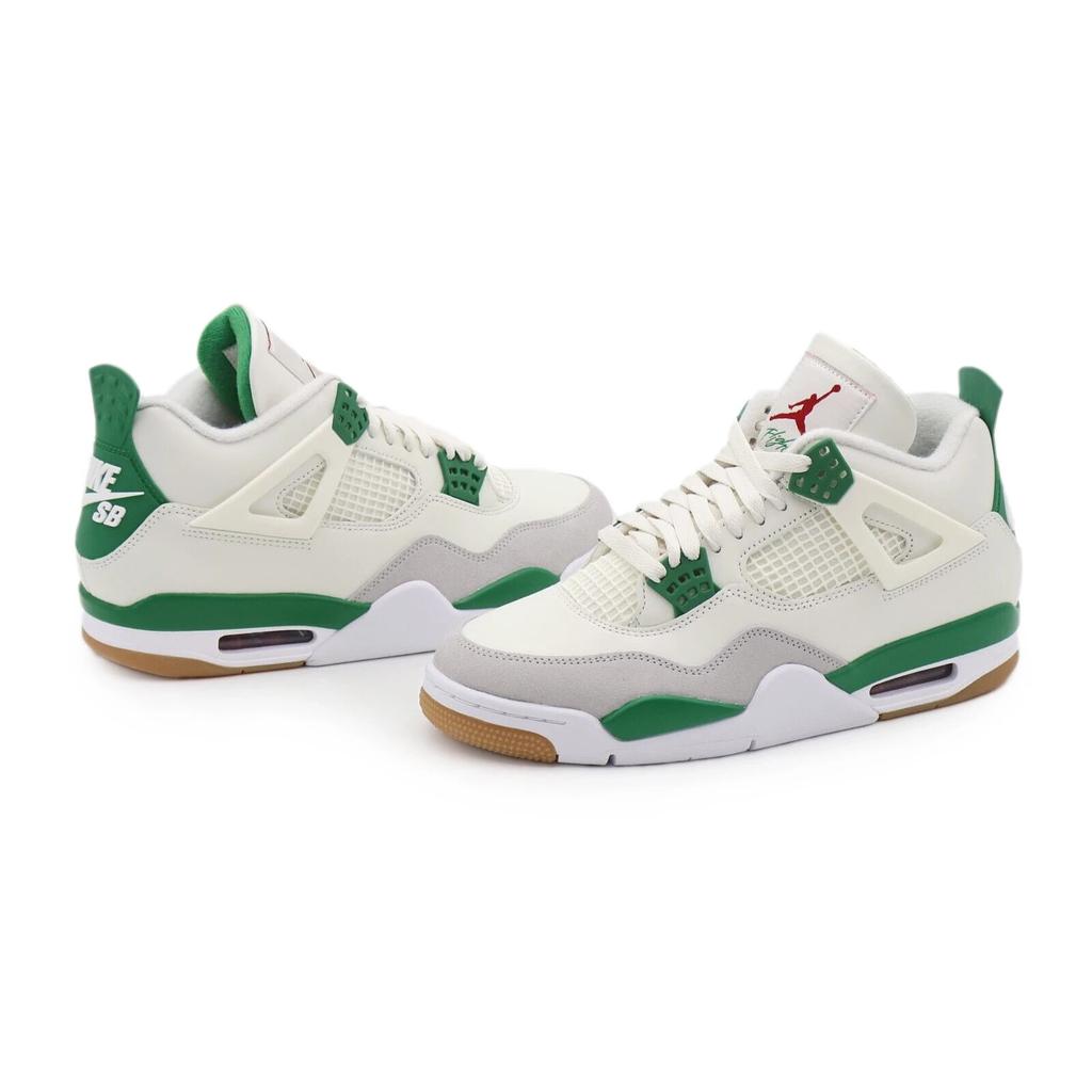 DR5415-103 Nike Air Jordan 4 Retro SB Low Сосново-зеленый Белый Парус (Мужской)
