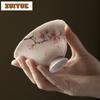 110ml Hand-painted Peach Blossom Gaiwan Aesthetic Tea Tureen Tea Bowl With Lid Kit Tea Maker Cover Bowl Teaware Supplies Gift