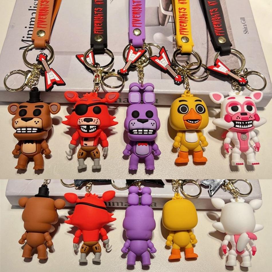 Мультяшная Игровая Фигурка FNAF Медведь Фредди Фазбер Модель Игрушка Пять Ночей с Фредди Брелок для Ребенка Подарок на День Рождения