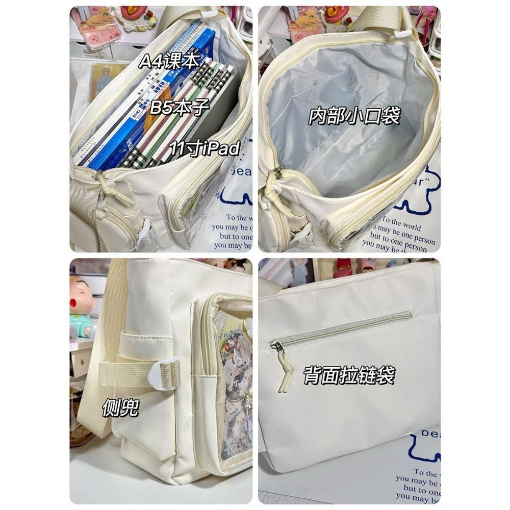 Новая Y2K Японский Стиль Ульцзан Итабаг Женские Коллаж Студент Crossbody Сумки С Мини Сумкой Сумка на Плечо Нейлон Школьные Сумки Ита Сумка