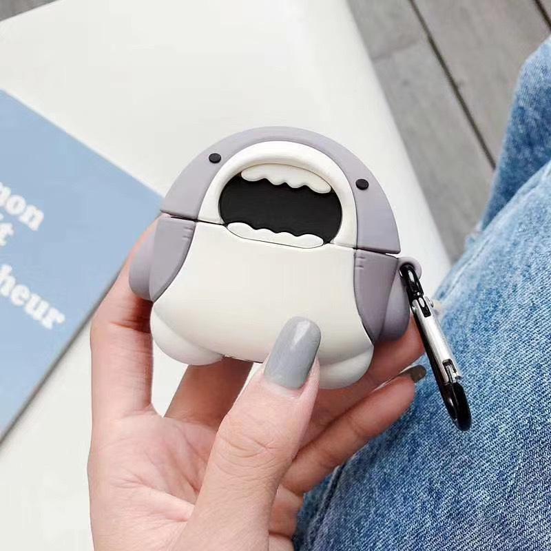 Мультяшный Акула Милый Чехол для Airpods Pro 1 2 3 Силиконовый Мягкий Защитный Чехол Для Наушников Airpods 1 2 Pro Наушники Зарядный Чехол