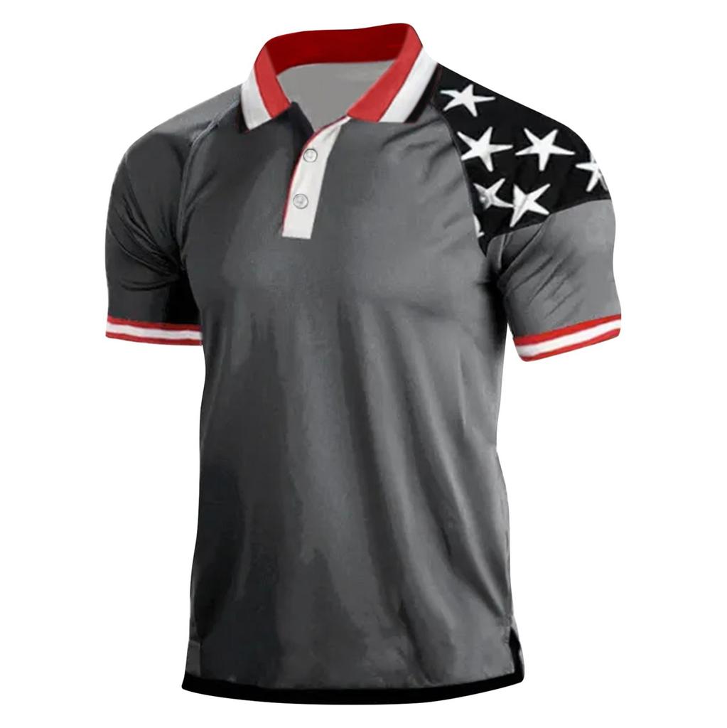 Европейский и американский мужской топ в стиле ретро на открытом воздухе, топ с короткими рукавами и цифровой печатью