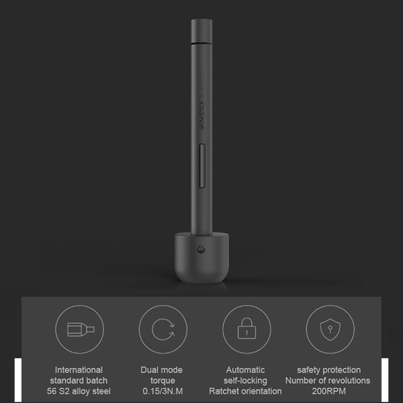 Оригинальная электрическая отвертка Xiaomi Wowstick 1F + Беспроводная литий-ионная зарядка Светодиодная отвертка Power Работа с Mi Home Smart Home Kit Продукт