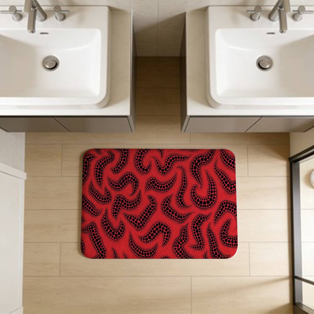 Yayoi Kusama Art Floor Mat Rectangle Anti-slip Home Soft Badmat Front Door Indoor Outdoor Mat Hotel Decor Mat