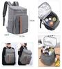 Холодоизолированный термоизолированный холодильник мягкий холодильник 18л рюкзак, сумка, сумка, складная, коробка, (Серый)