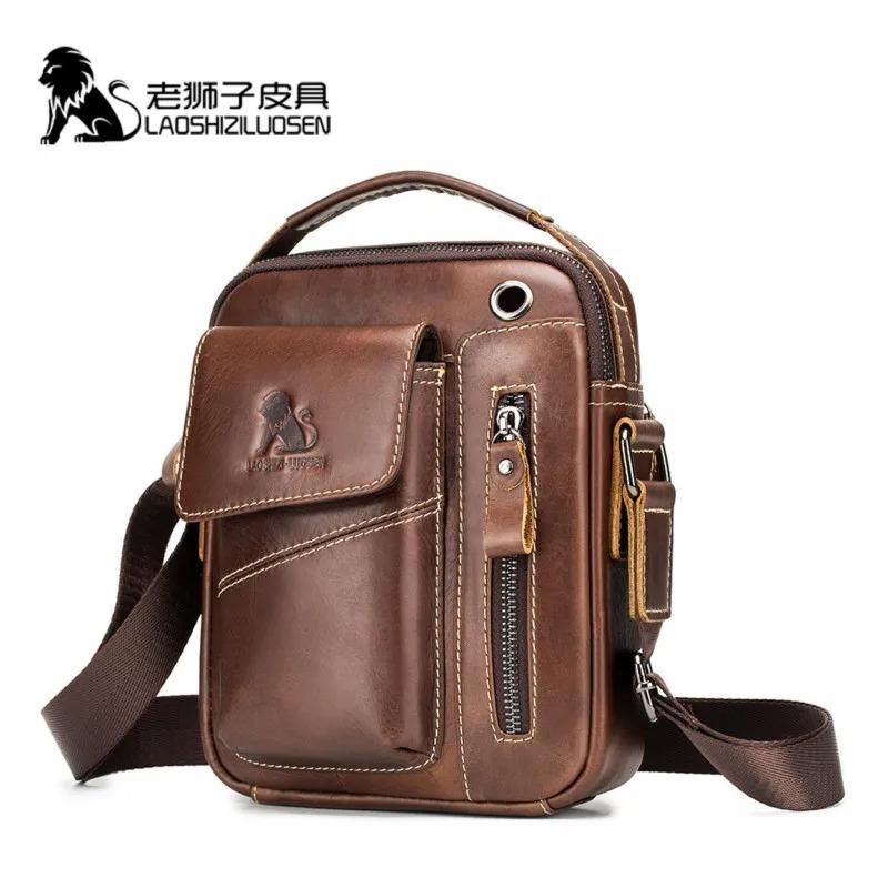 Сумка-мессенджер из натуральной коровьей кожи Мужская сумка Ручная сумка Нагрудная сумка через плечо Мужская сумка Tas Деловая Маленькая Мужская Bolsas Sac