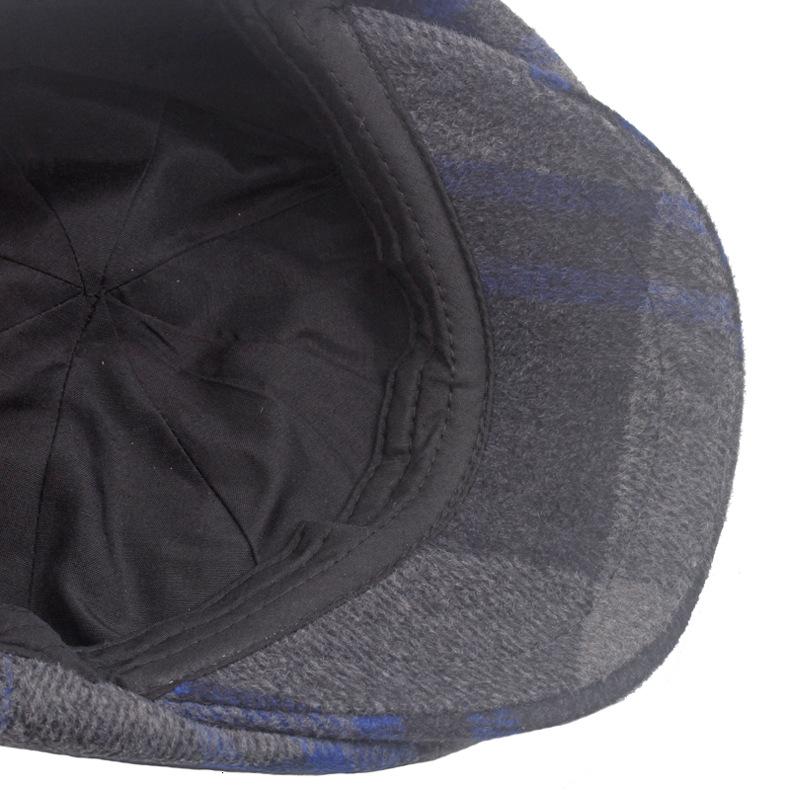 Клетчатая восьмиугольная шляпа, берет, осень-зима, мужская теплая шляпа вперед, шерстяная клетчатая шляпа газетчика, британская женская шляпа маляра