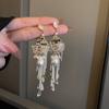 Tassel Long Earrings Butterfly Flower Tassel Earrings Niche Personality Earrings Fashionable Exaggerated Earrings