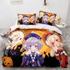 Genshin Impact Bedding Set Single Twin Full Queen King Size Game Anime Bed Set Aldult Kid Bedroom Duvetcover Sets 3D Print Anime
