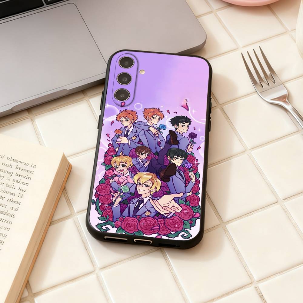 Чехол для телефона O-Ouran High School Anime Host C-Club для Samsung Galaxy A73, A72, A71, A70, A53, A52, A51, Другие Мягкий Черный Корпус