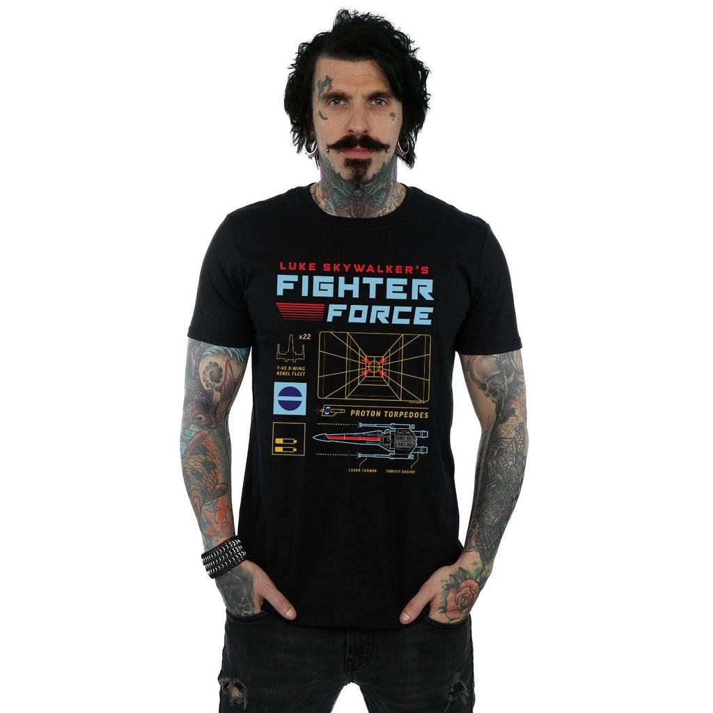 STAR WARS Mens Luke Skywalker´s Fighter Force T-Shirt