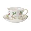 Wild Strawberry Pastel Teacup & Saucer, Pink [Parallel Import]