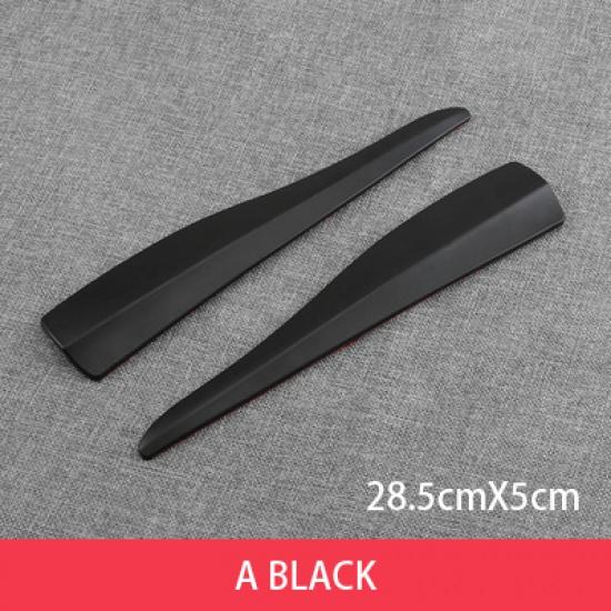 2 шт., защитная полоса для переднего и заднего бампера автомобиля, резиновая наклейка от царапин, черно-белая карбоновая универсальная клейкая лента для губ