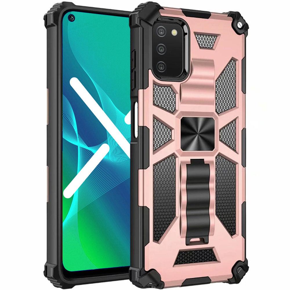 Samsung Galaxy A03s Case, Armor Kickstand, Rose Gold