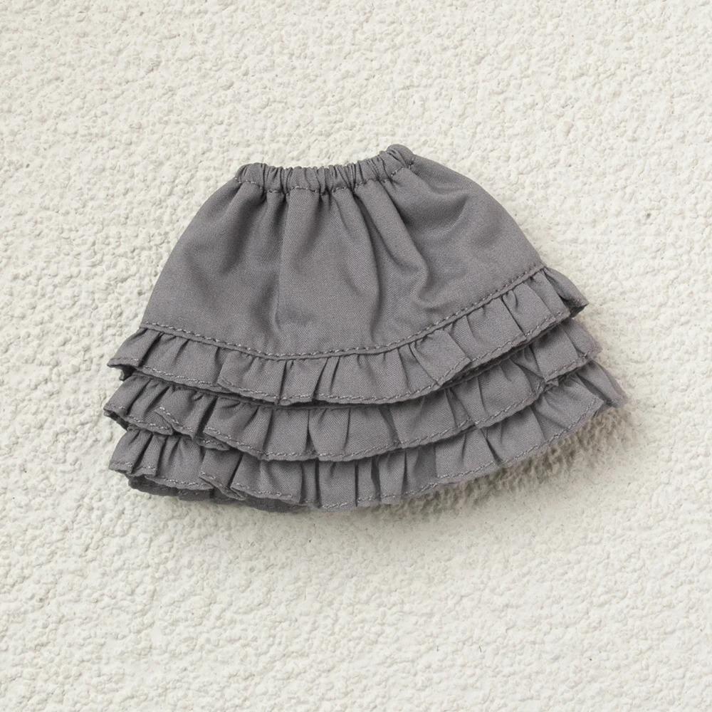 Одежда для Blythe Клетчатая плиссированная юбка Топ без бретелек Тюлевое платье Комплект юбка с оборками для кукол Licca Azones Ob22 Ker YMY аксессуары