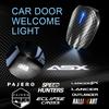 2PCS For Mitsubishi Ralli Art Lancer EX Pajero Outlander ASX Eclipse Cross Logo USB Car Door LED HD Courtesy Welcome Lights