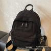 Corduroy Foreign Style Backpack Women's 2025 New Niche Design Student Schoolbag Korean Version Ins Small Backpack