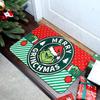 Green Clown Christmas Holiday Door Mat - Decorative Outdoor Entrance Rug