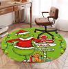 The Grinch Pattern Round Rug, Indoor/Outdoor Mat, for Picnic, Gameroom, Bedroom, Office, Living Room, Home Decor Carpet, Birthday Gift