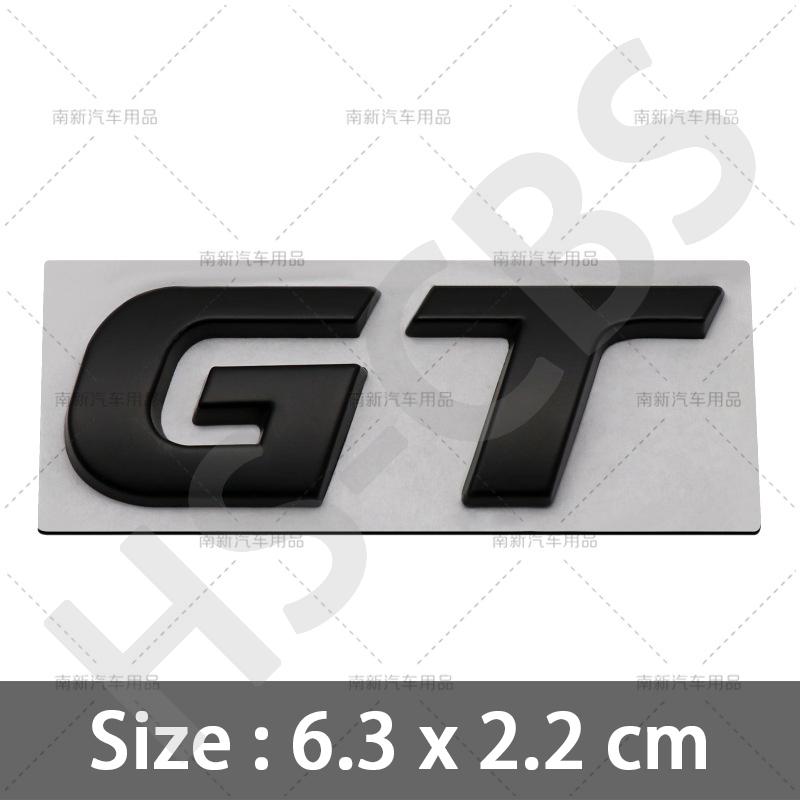 WDC5 1Pcs Metal 3D Car Rear Trunk GT Emblem Logo Auto Door Fender Badge Tailgate ogo GT Car Body Decorative Stickers Accessoires