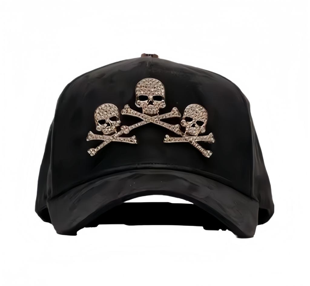High Quality 5-Panel Curved Brim Baseball Cap with Rhinestone Embellishments Terry Fabric Dobby Style-Sporty Unisex Adult Hat