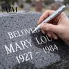 Monument Lettering Pen Tombstone Marker with Precision Tip Waterproof Fade-Resistant Fast-Drying Durable Paint UV Resistant for Memorial Inscriptions