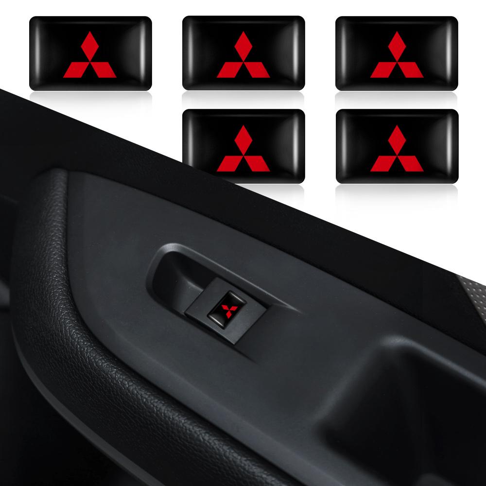 uldf10 10/20/50Pcs Car Epoxy Resin Badge Indoor Decoration Sticker For Mitsubishi Space Star Eclipse Cross ASX Lancer 9 Galant Ralliart