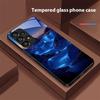 Цветная Аврора для Samsung Galaxy S 8 9 10 20 Plus 21 FE 22 23 24 Ultra S7 Edge Черный Чехол для телефона из закаленного стекла Жесткий чехол