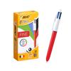 Bic Ballpoint Pen 4 Color Ballpoint Pen Multicolor Orange Shaft 12 Pieces 4CFNORG 0.7mm