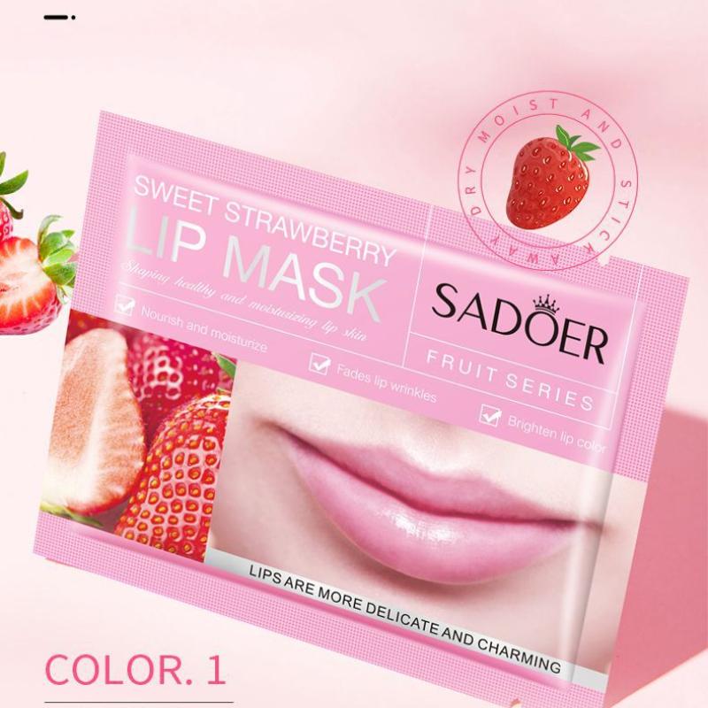 Маска для губ 8 г SADOER Collagen Plant Lip Mask Fading Lip Pattern Pack