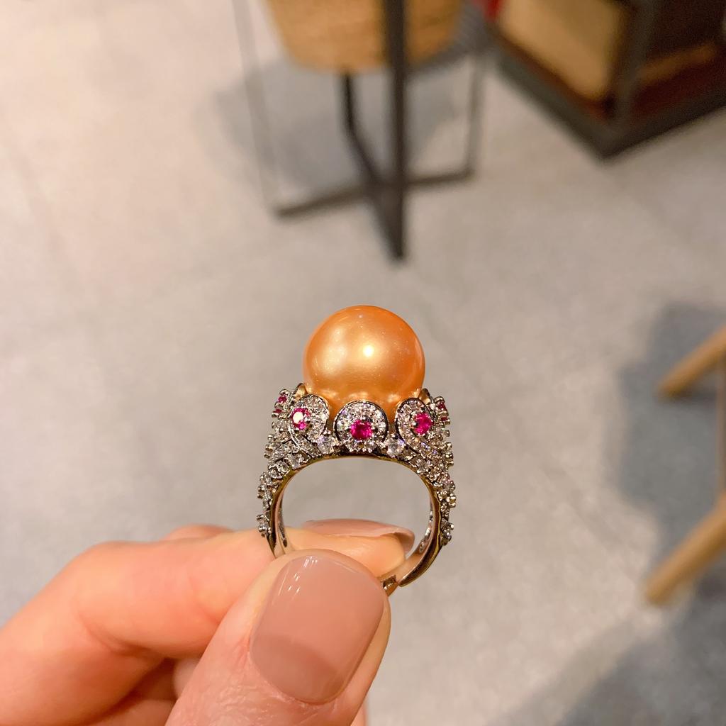 Шаг в желание простое Ao fritillary жемчуг открытое кольцо женское модное цветное сокровище ретро кольцо ювелирные изделия