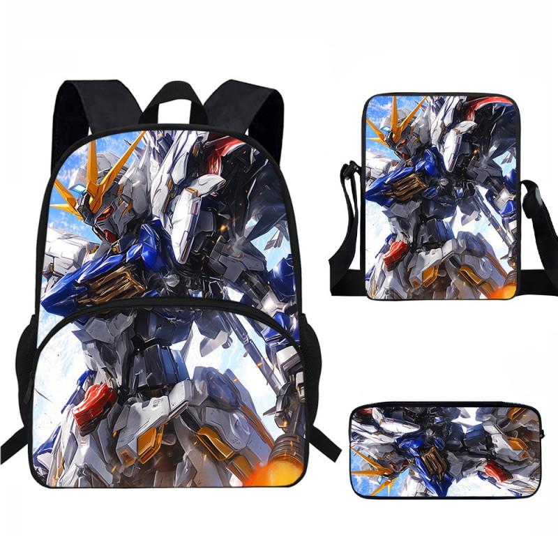 Kids School Backpack Set With Printed Cartoon Design - Lightweight Ergonomic Dual-Shoulder Bag Pencil Case Crossbody