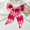 Ribbon Headband Long Scarf Pink Scarf Hair Band Elegant Printed Scarf  Female