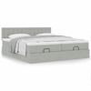 Maison Exclusive - Cadre de lit ottoman avec matelas gris clair 200x200 cm velours